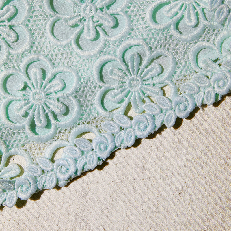 Blue Daisy Guipure Mini Skirt 6