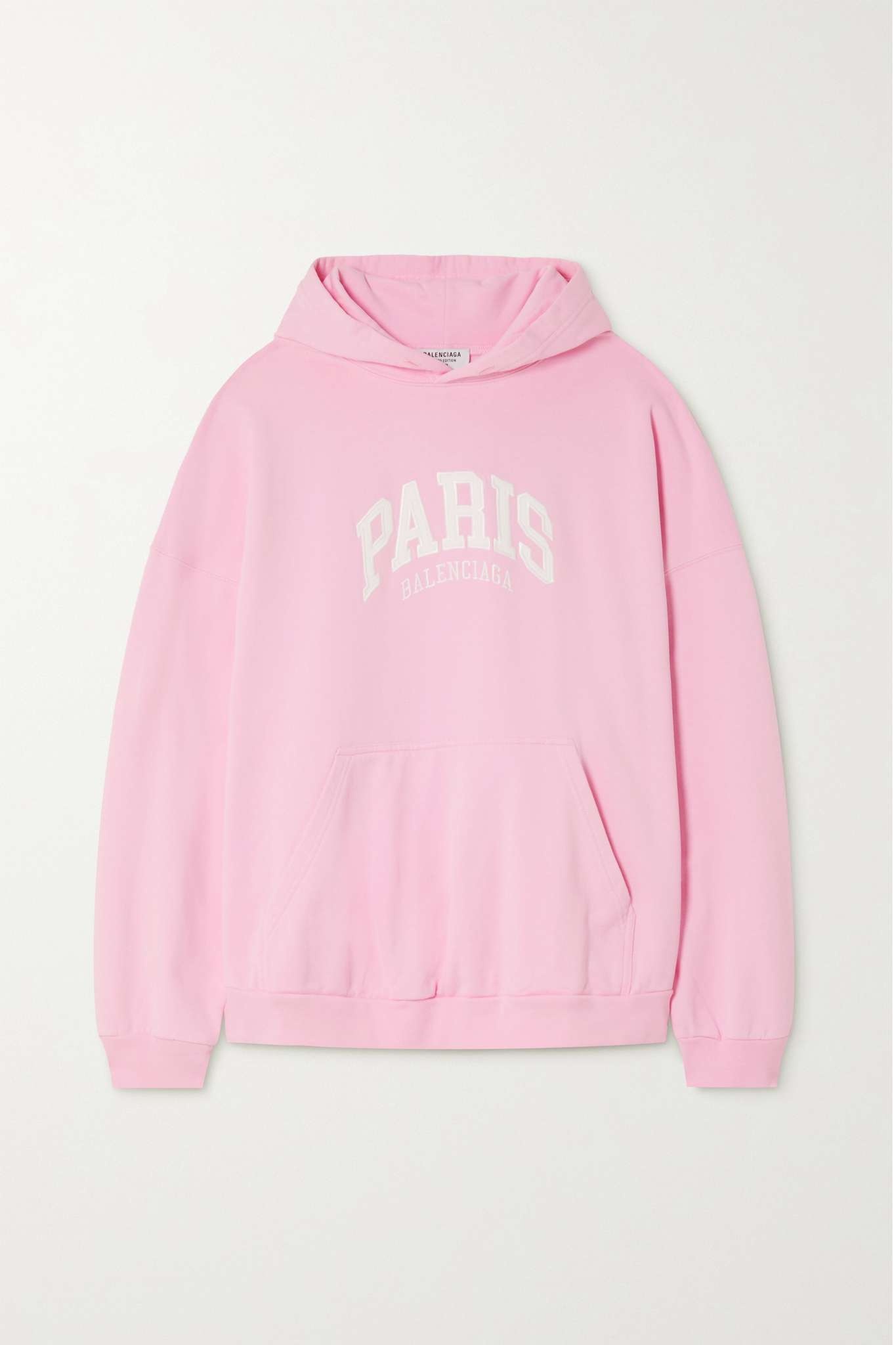 Cities oversized appliquéd cotton-jersey hoodie - 1