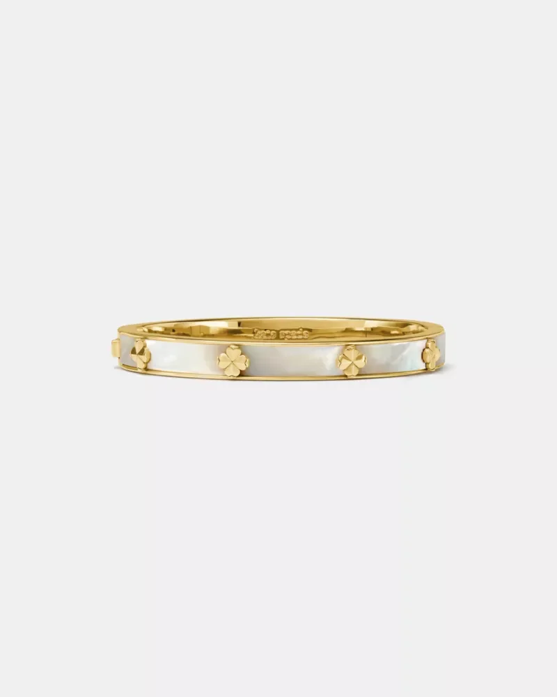 Spade Flower Hinged Bangle - 1