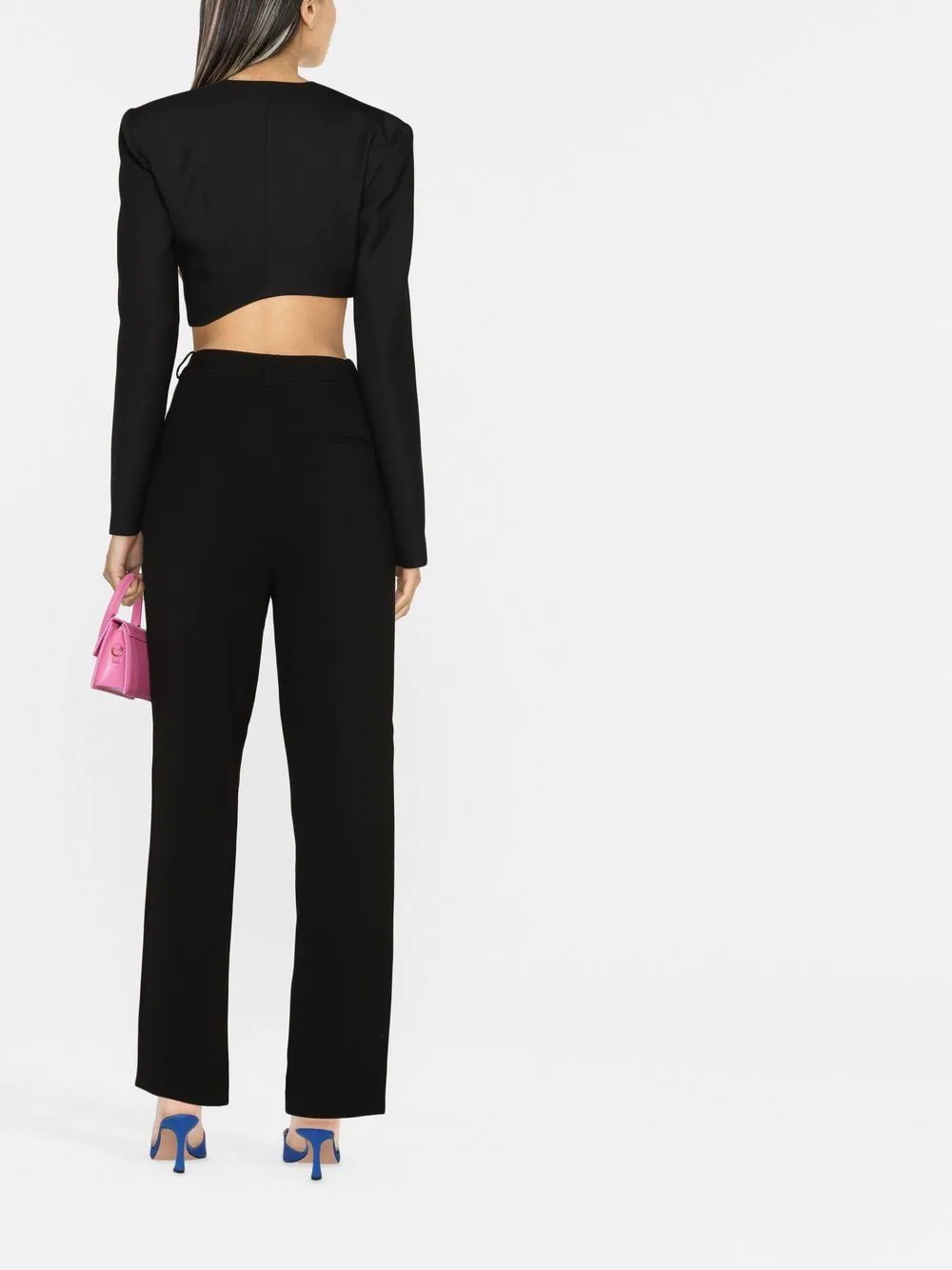 high-waist straight trousers - 4