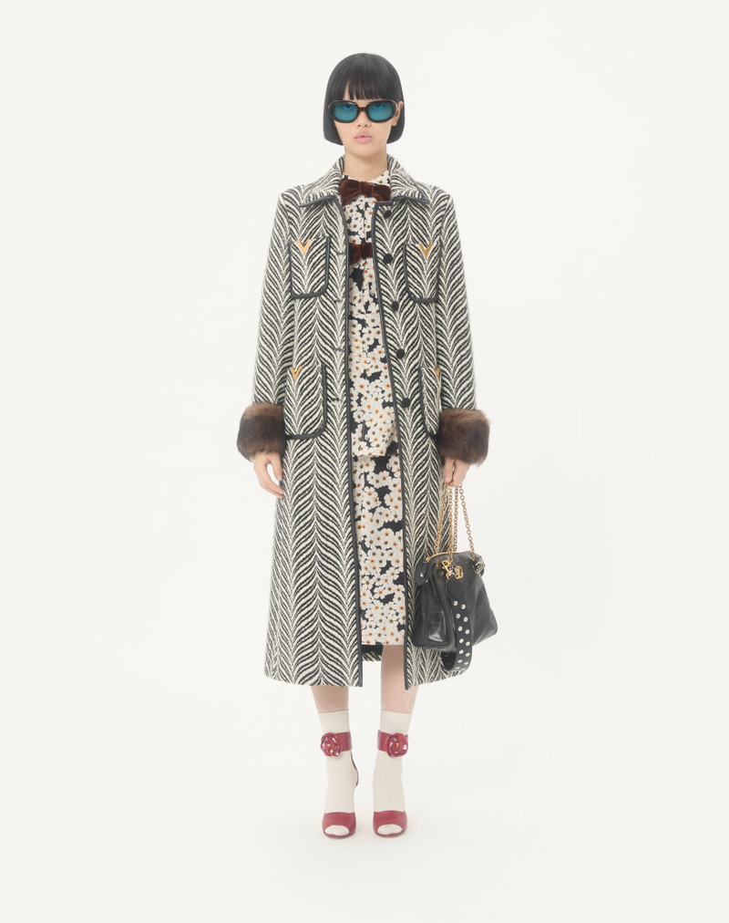 Valentino CREPE DE CHINE DRESS WITH APRES L'HIVER PRIMULA PRINT outlook