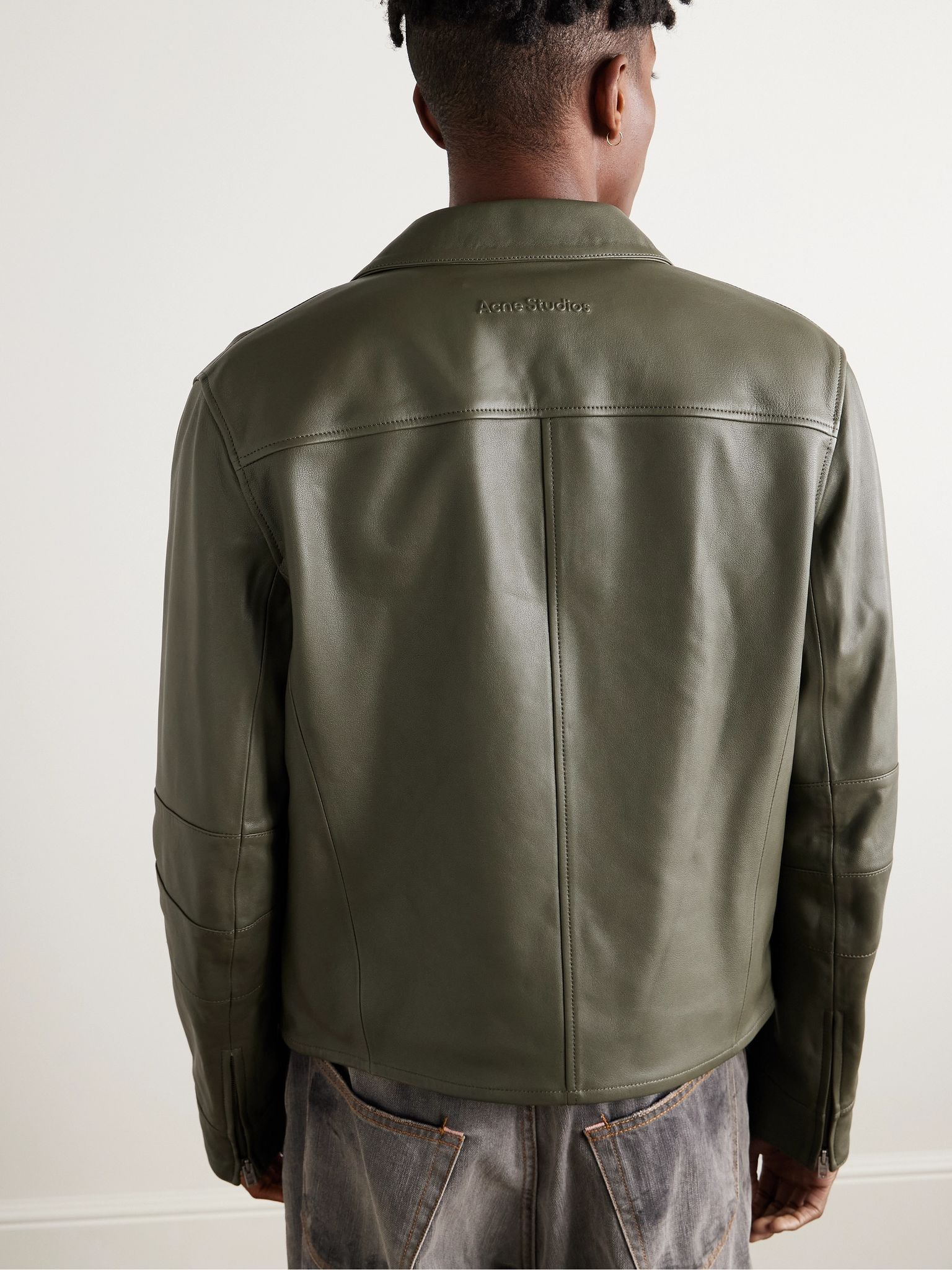 Leather Jacket Green - 3