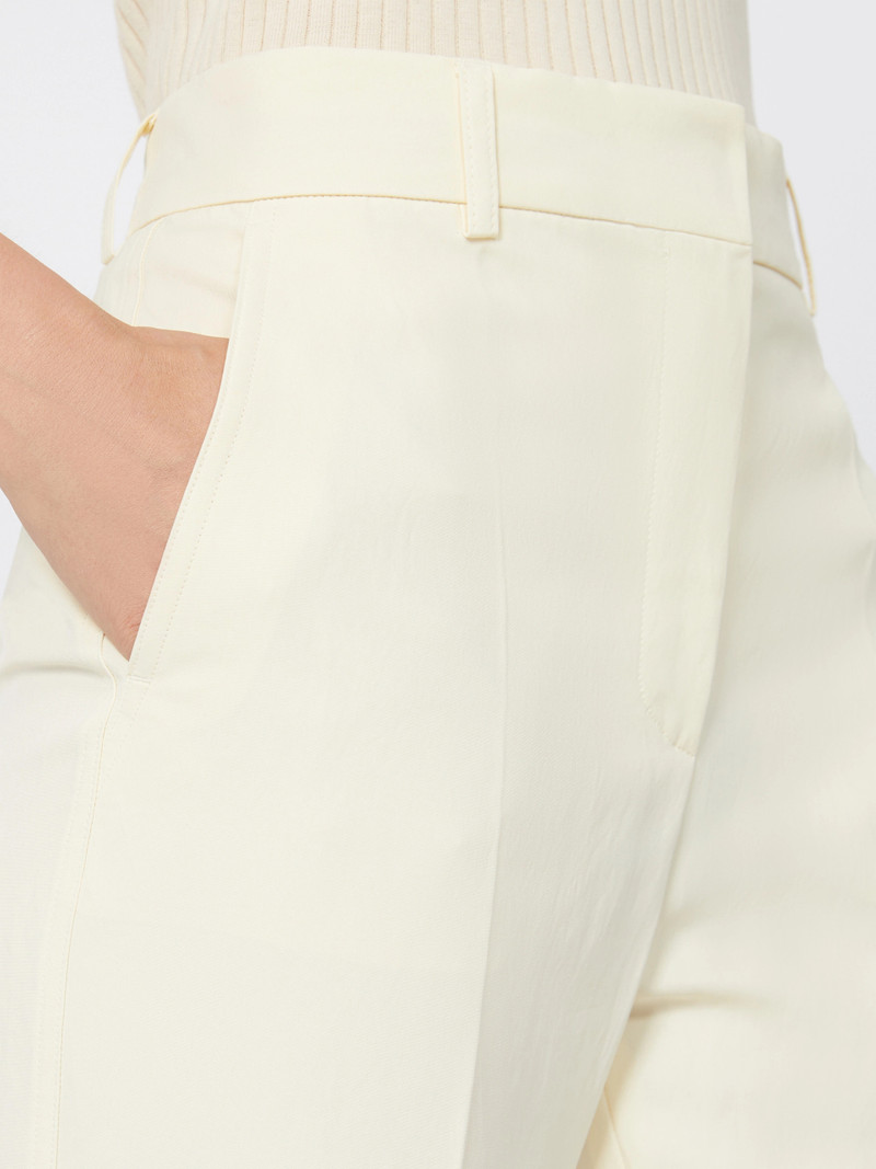 FRAGOLA Slim-fit flared trousers in viscose - IVORY 5