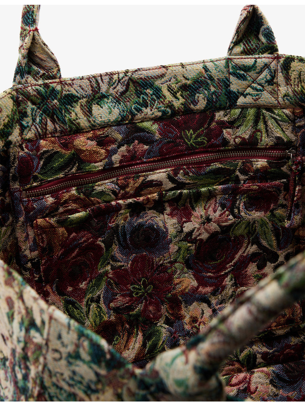 Floral Tapestry Woven XXL Shopper - 4