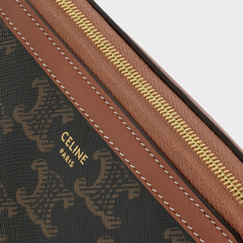 Cosmetic Pouch in Triomphe Canvas and lambskin 4