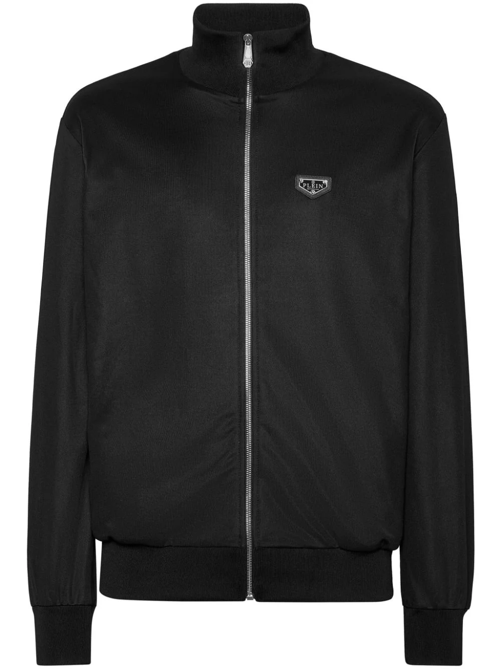 logo patch zipped jacket - 1