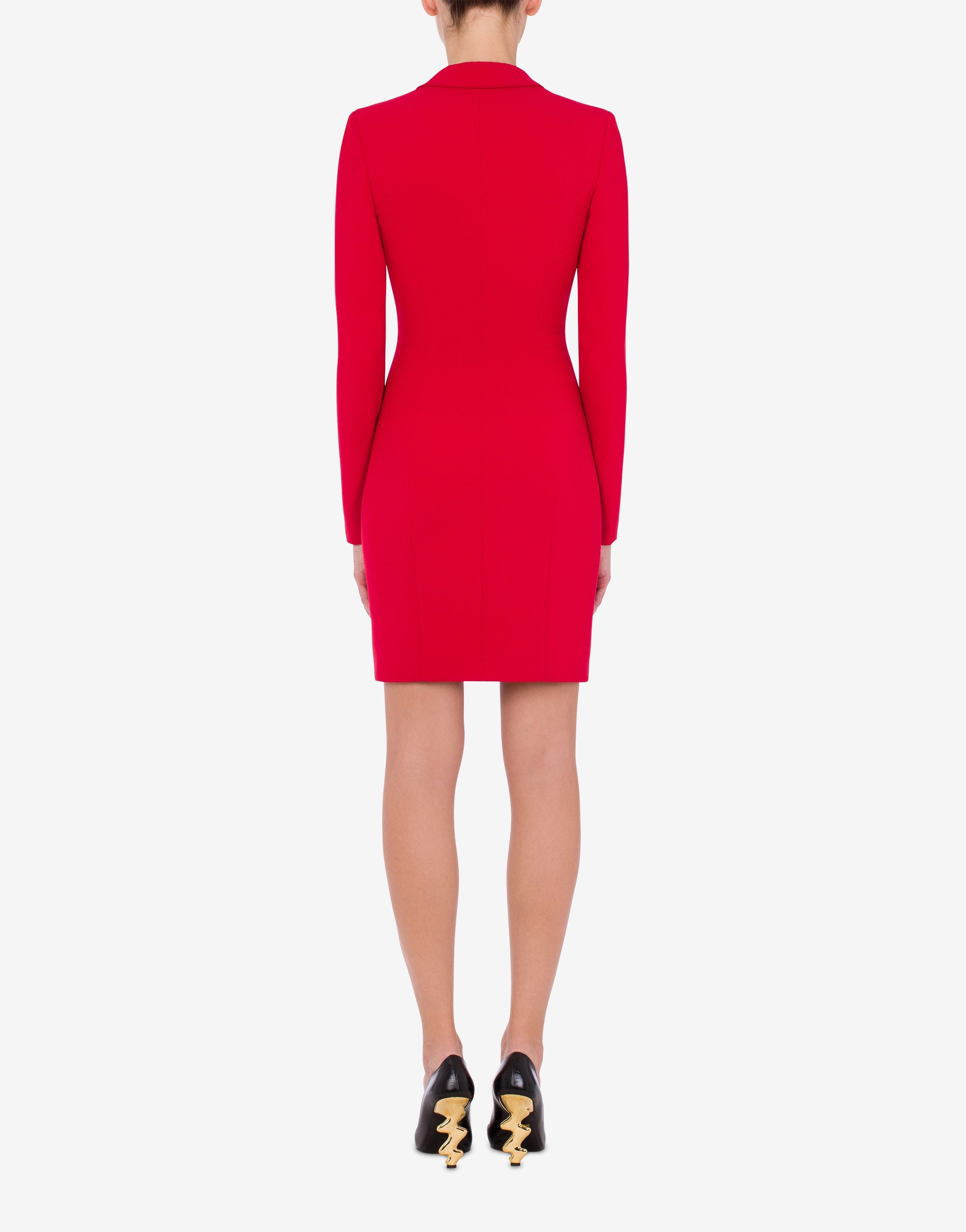 MORPHED BUCKLE STRETCH CRÊPE DRESS - 3