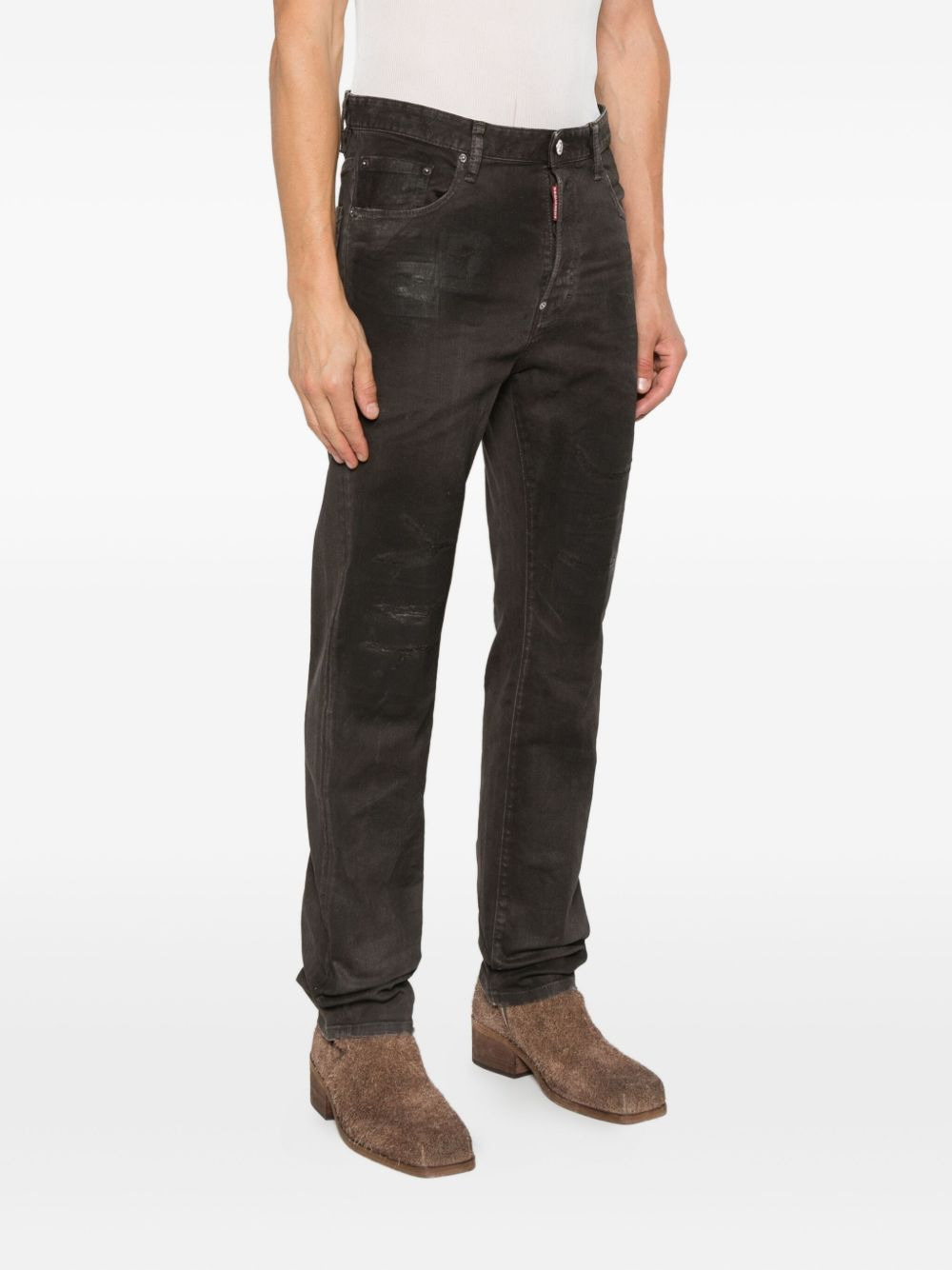Bull Leatherette faded-patchwork jeans - 3