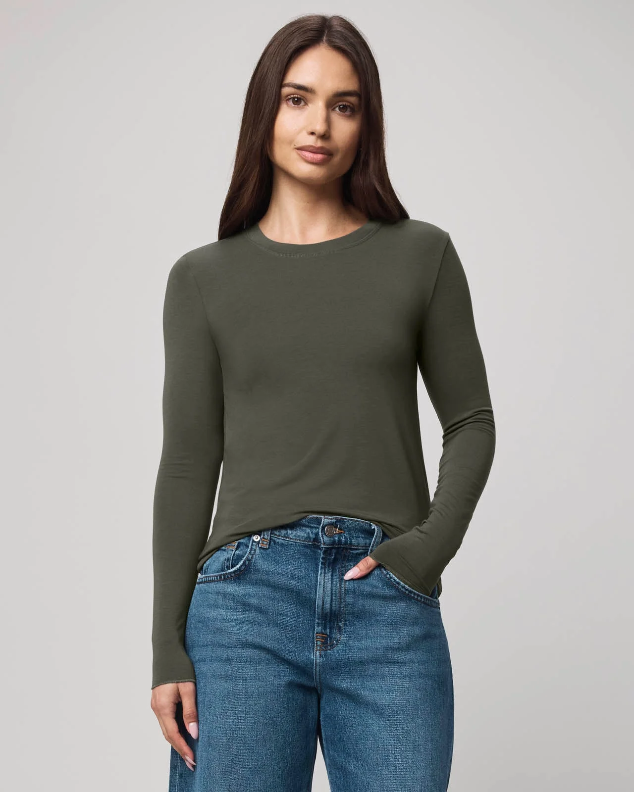 Bamboo Blend Long Sleeve Tee - 1