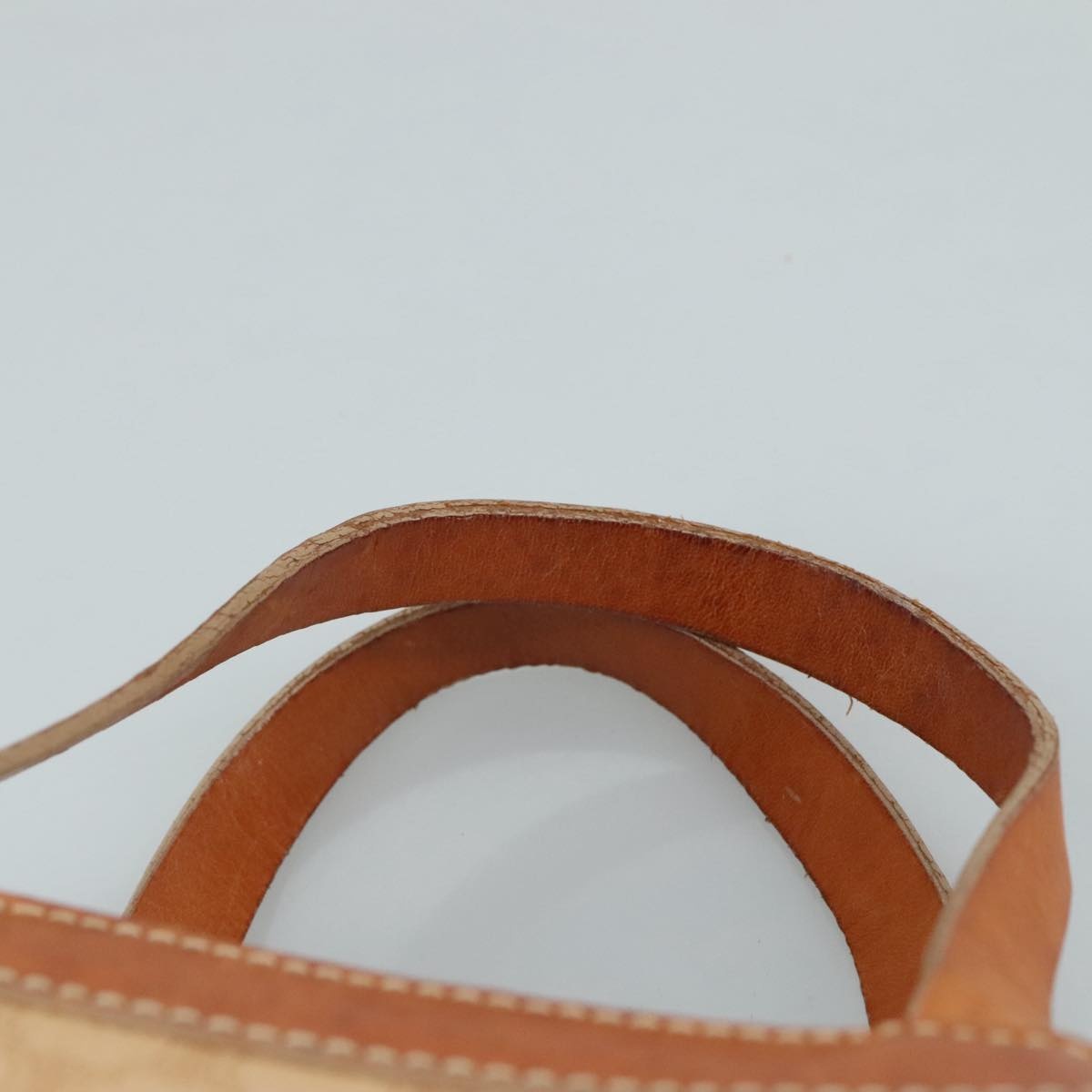 CELINE Macadam Canvas Hand Bag Pvc Leather Beige Brown Gold - 8