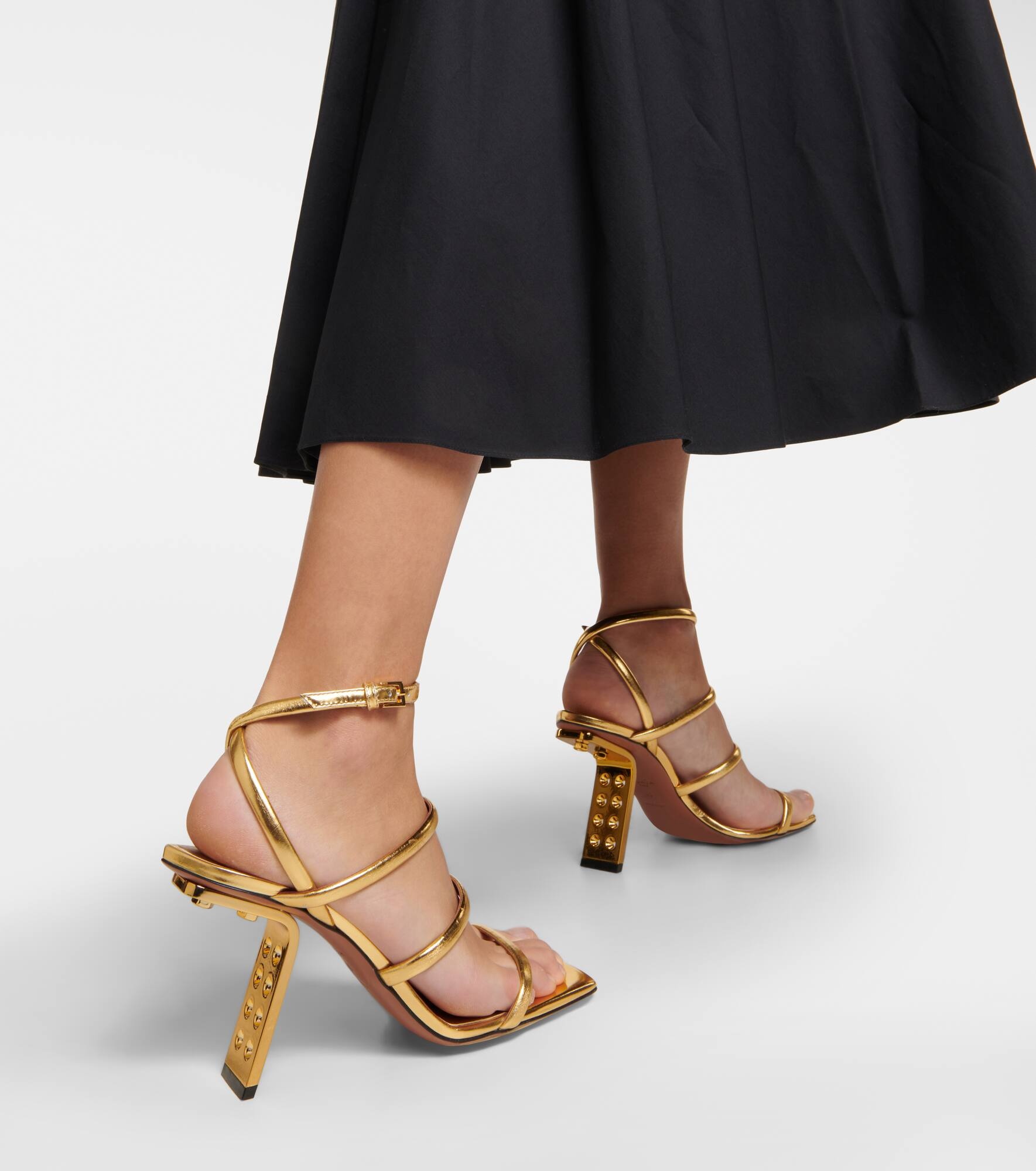 Perfo leather sandals - 4