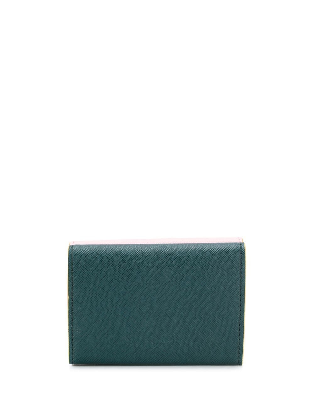 colour-blocked logo coin wallet - 2