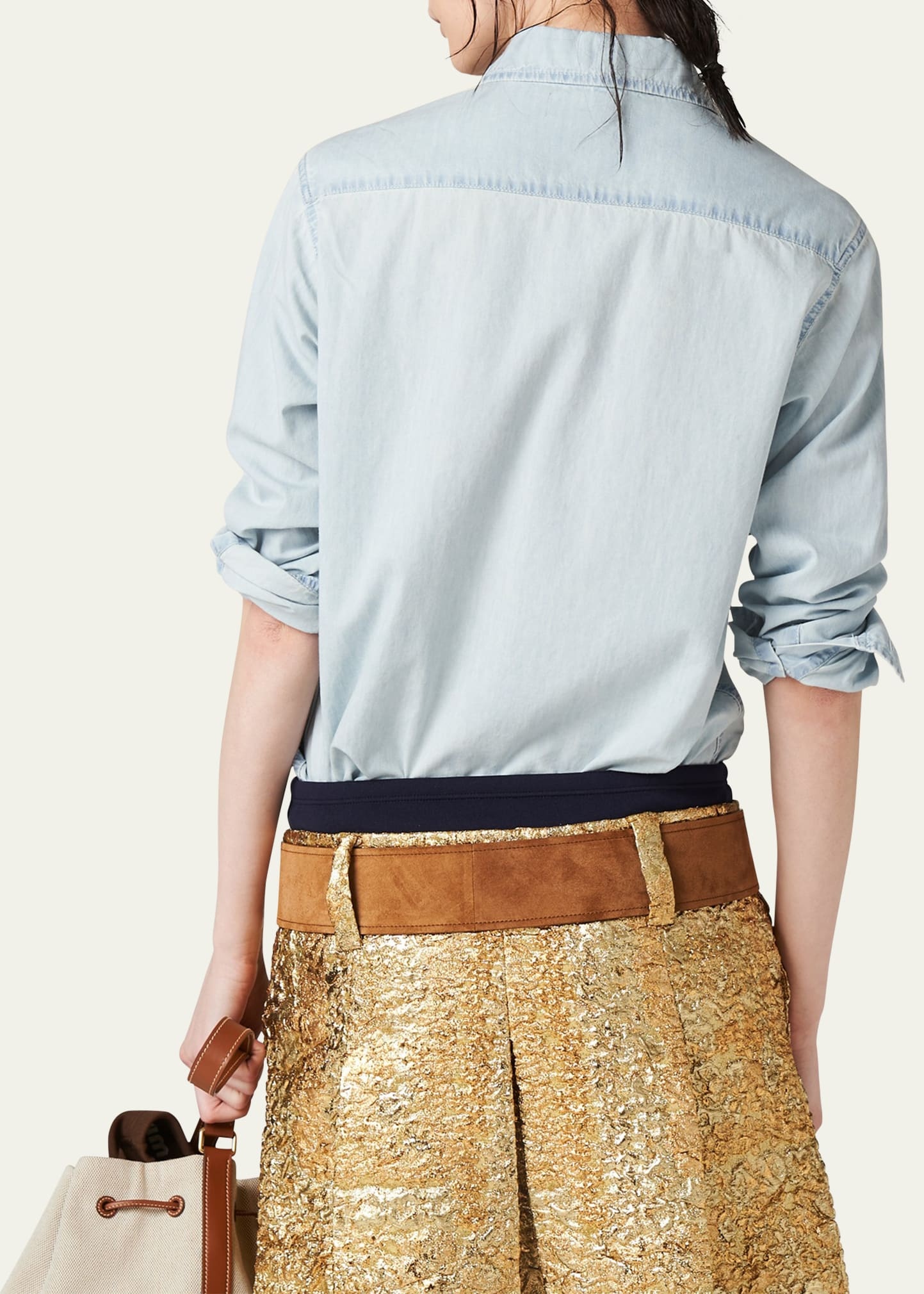 Chambray Button Down Shirt - 3