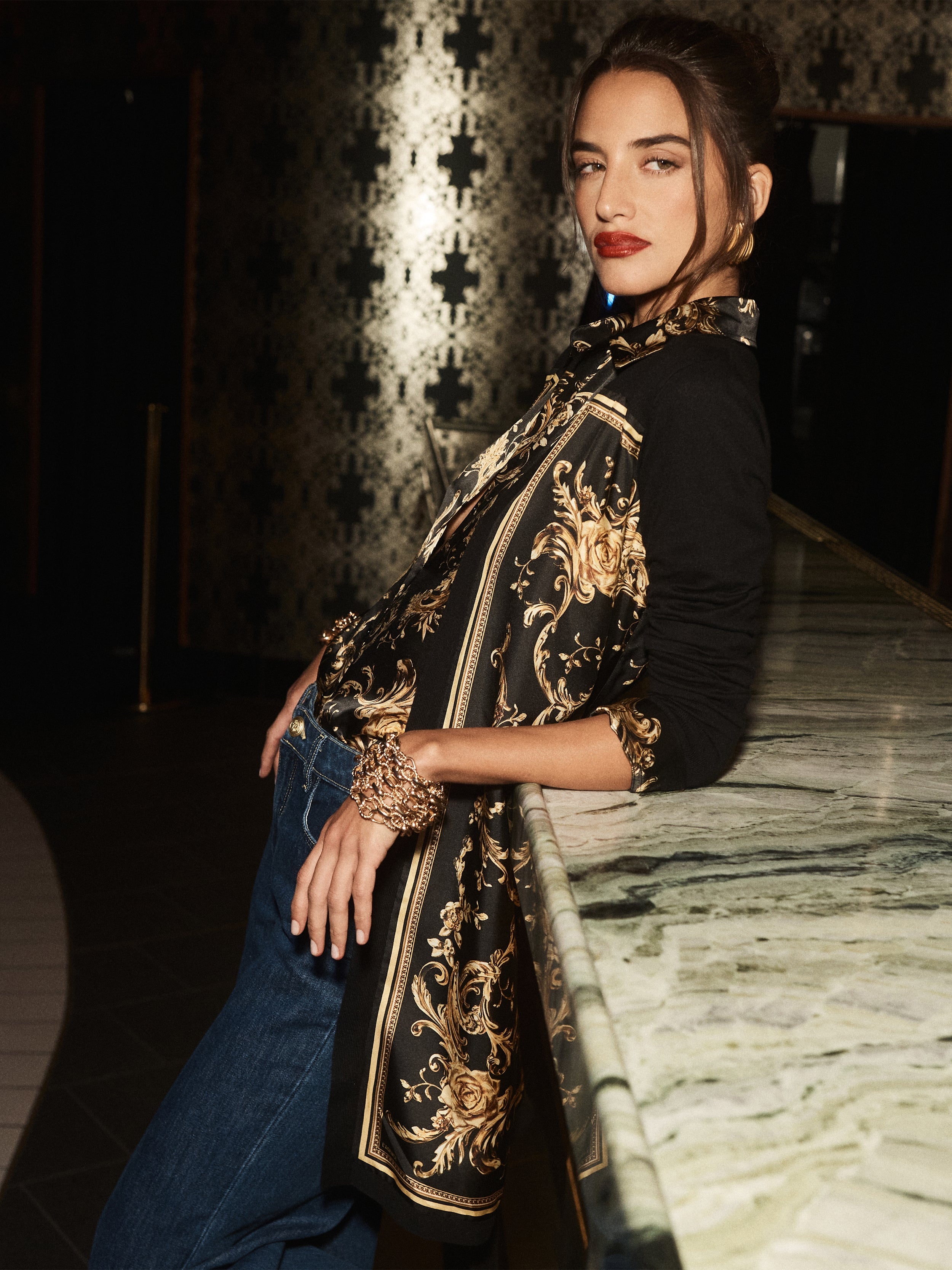 Beverly Silk Panel Cardigan - 7
