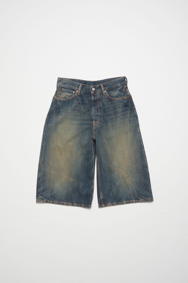 Denim shorts - loose fit - Dark Blue 7