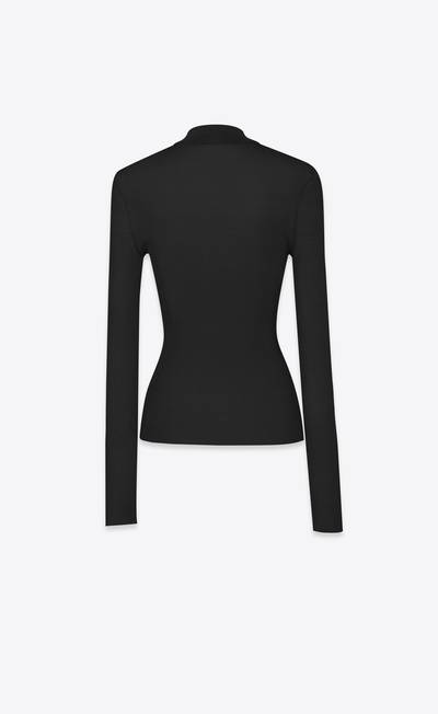 SAINT LAURENT ribbed sweater in silk outlook