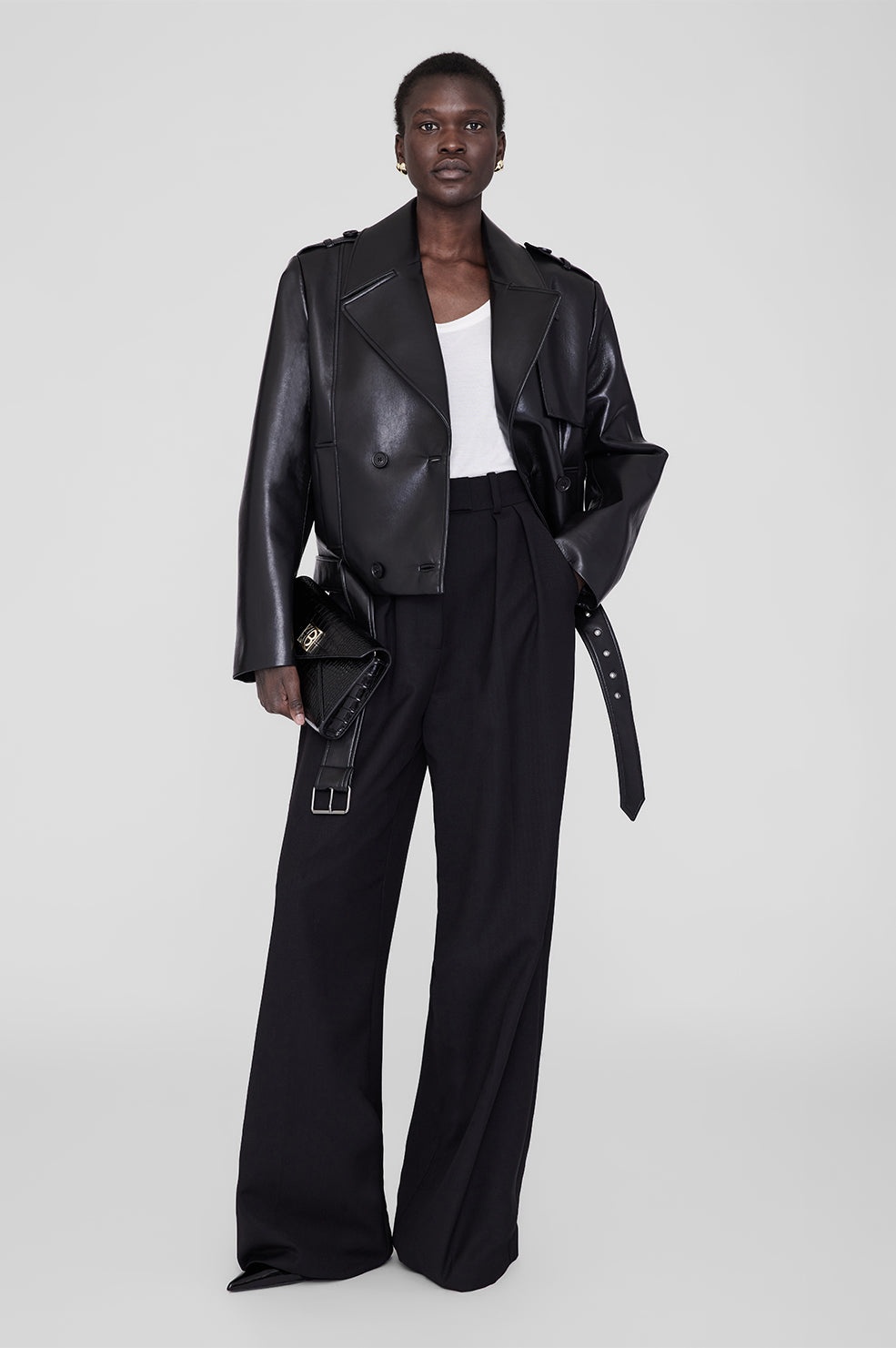 Greer Jacket - Black Recycled Leather - 2