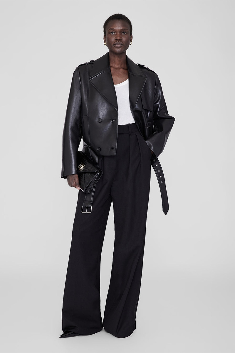 ANINE BING Greer Jacket - Black Recycled Leather outlook