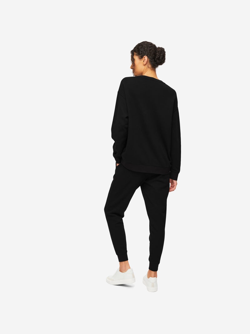 Women's Sweatshirt Quinn Cotton Modal Black - 4
