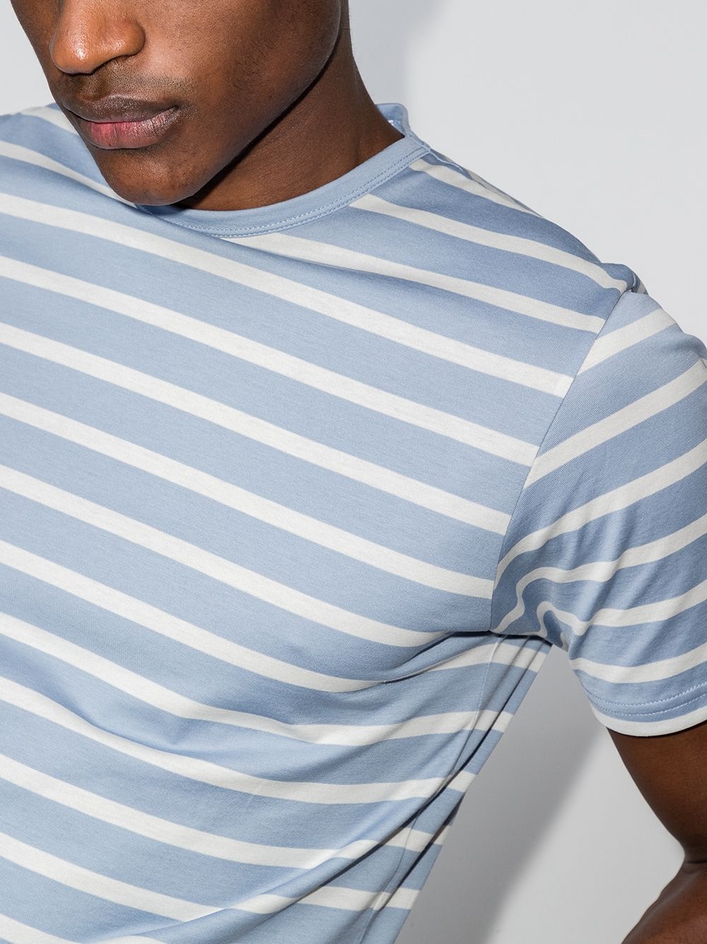 stripe-pattern cotton T-shirt - 4