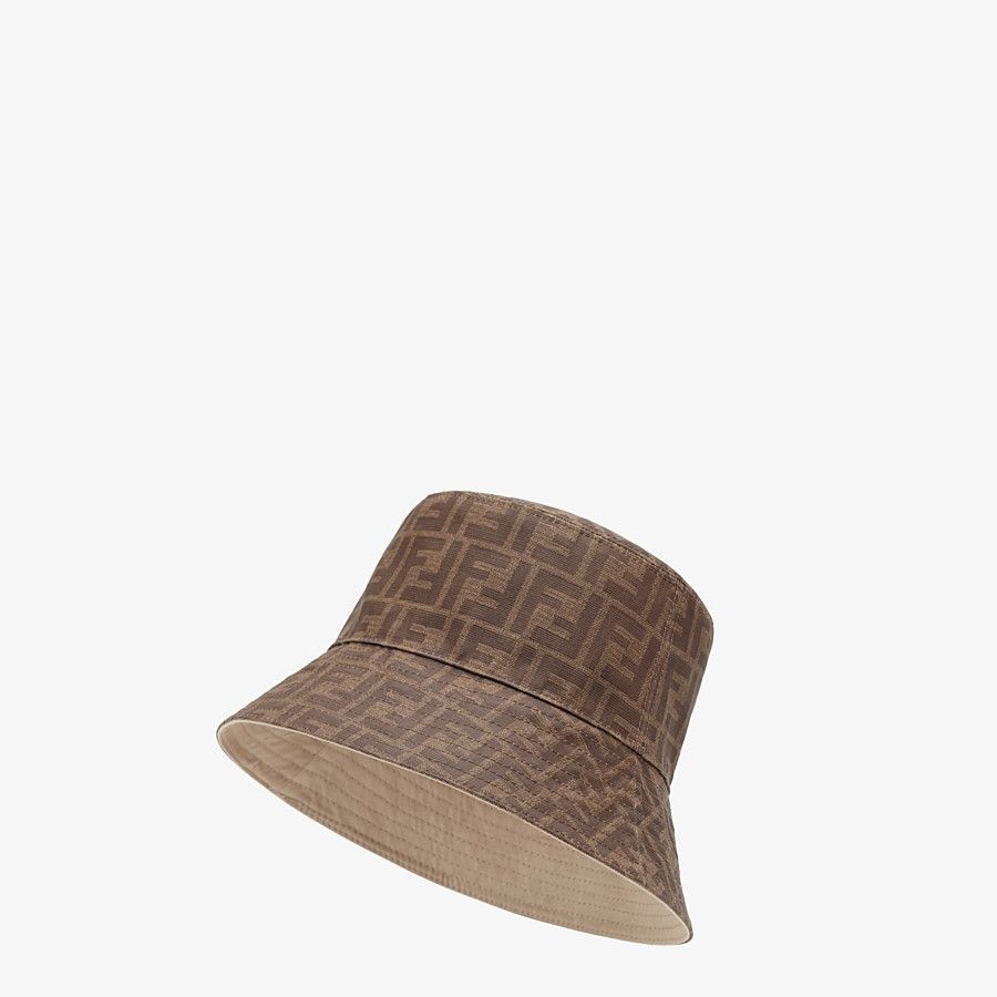 Brown tech fabric hat - 1