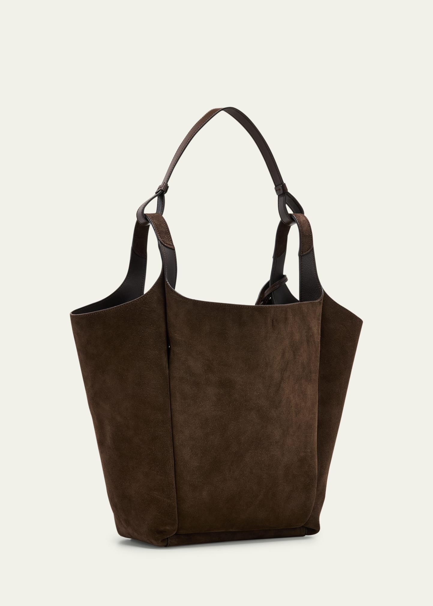 Suede & Leather Shoulder Bag - 3