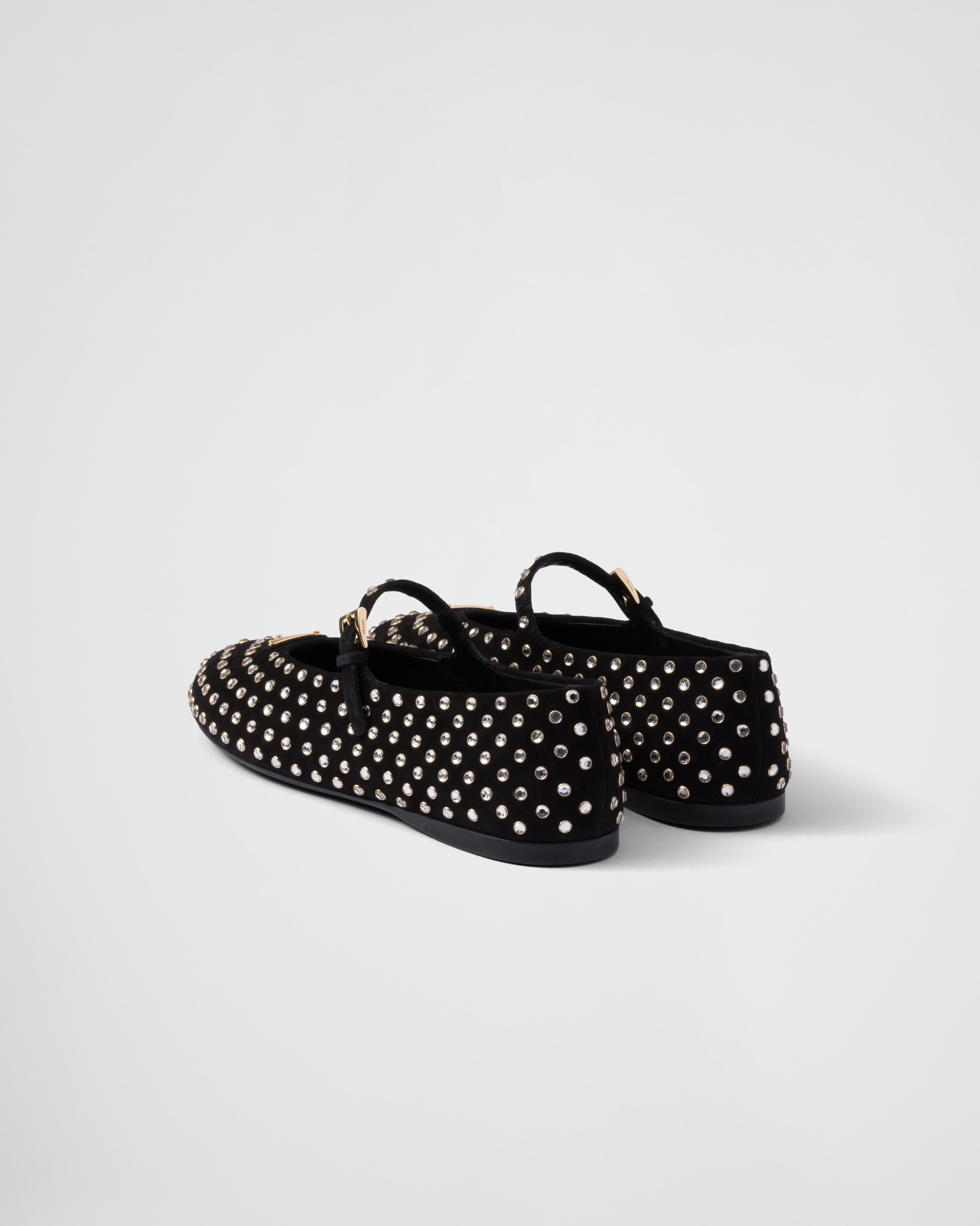 Suede ballerinas with crystals - 4
