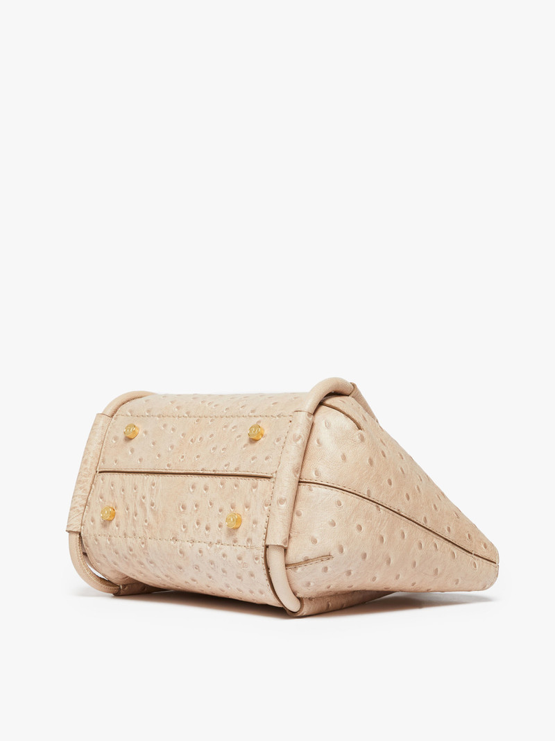 MARINXSOSTRICH Extra-small ostrich-print leather Marine Bag 5