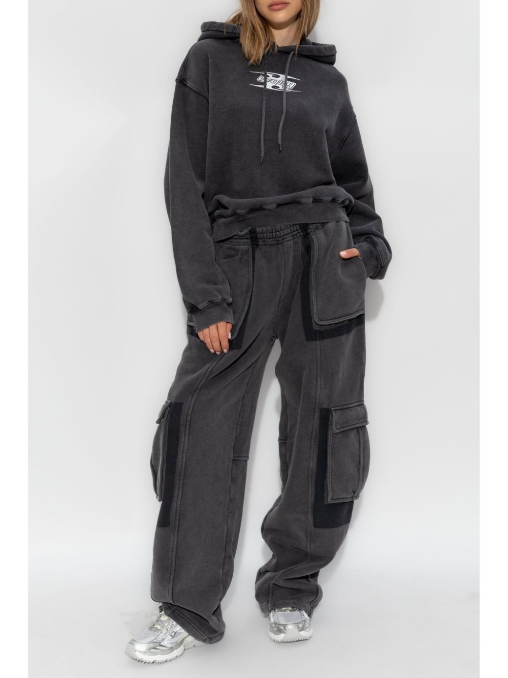 blade-logo cotton hoodie - 2