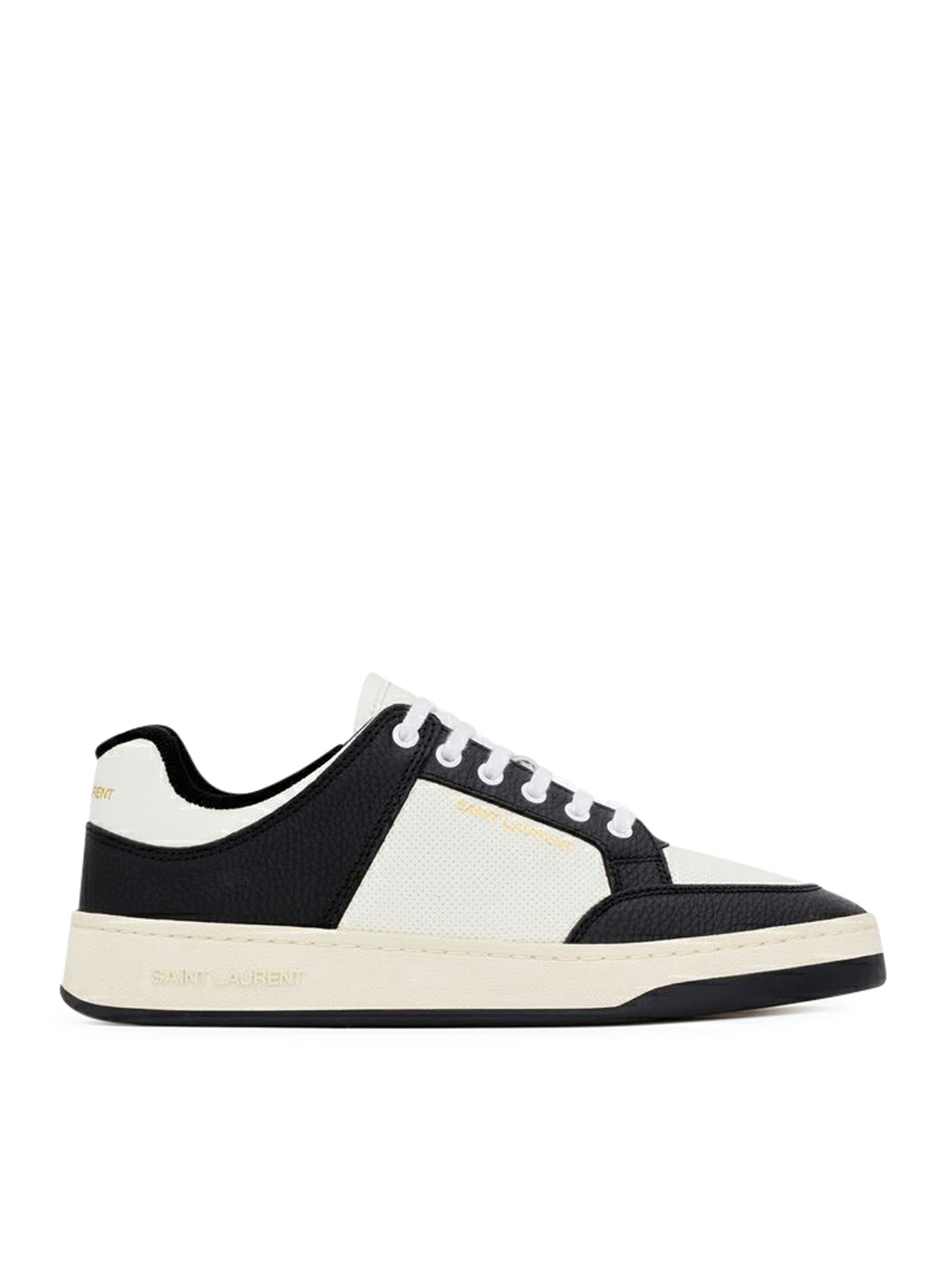 SL / 61 LOW SNEAKERS IN SMOOTH AND HAMMERED LEATHER - 1