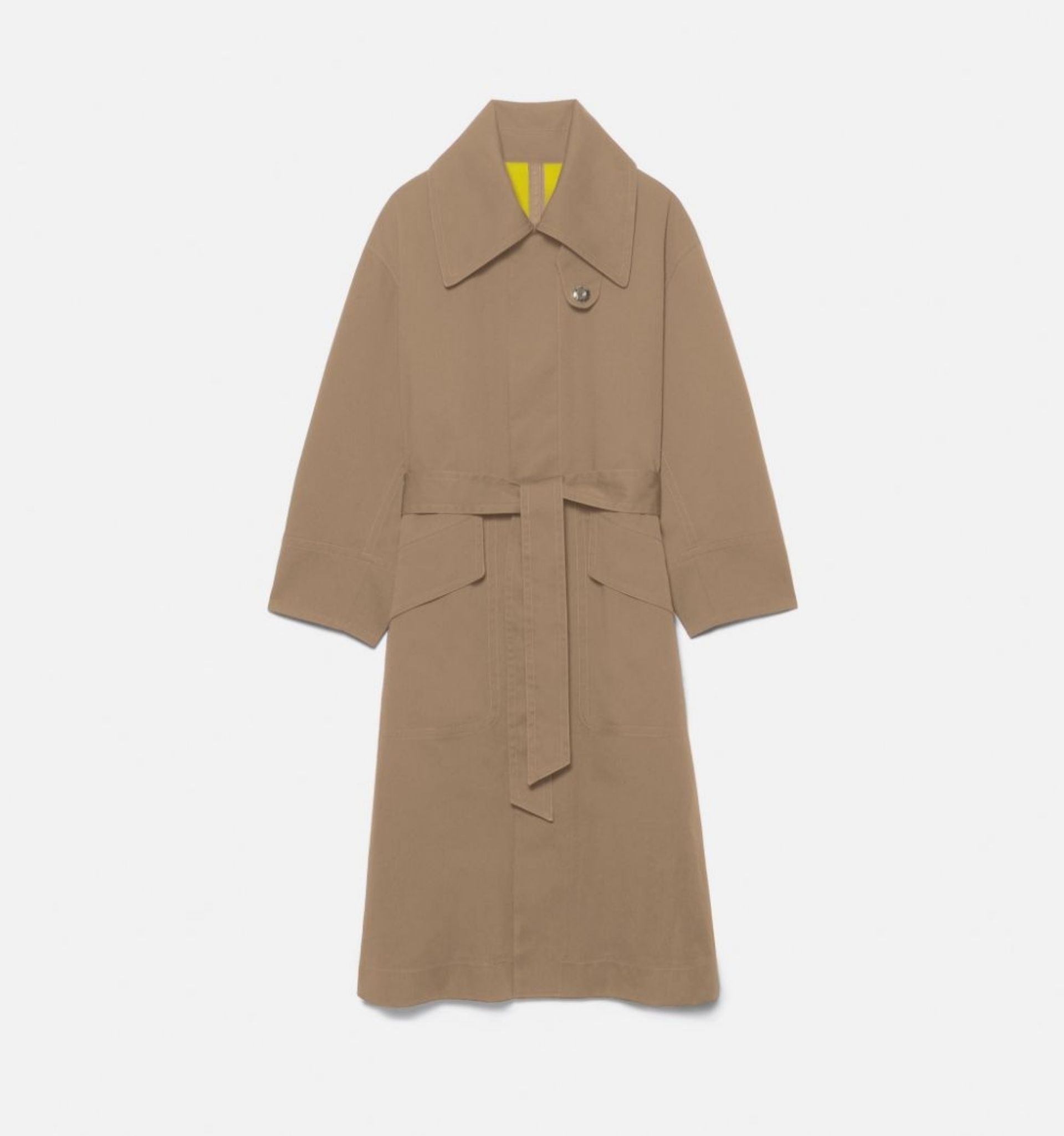 oversized belted trench coat - 5