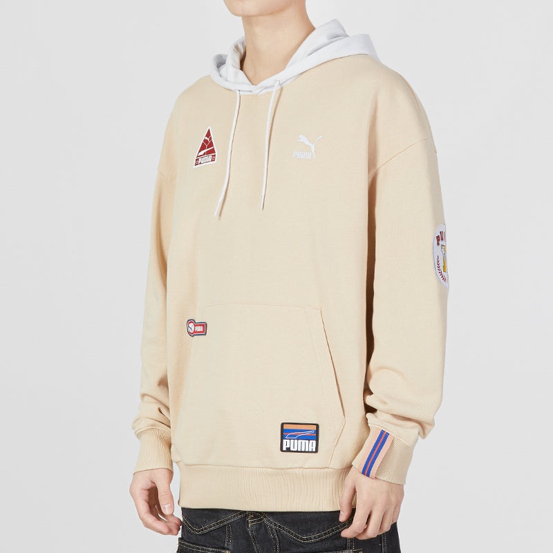 PUMA Team Badge Hoodie 'Beige' 677377-67 - 4