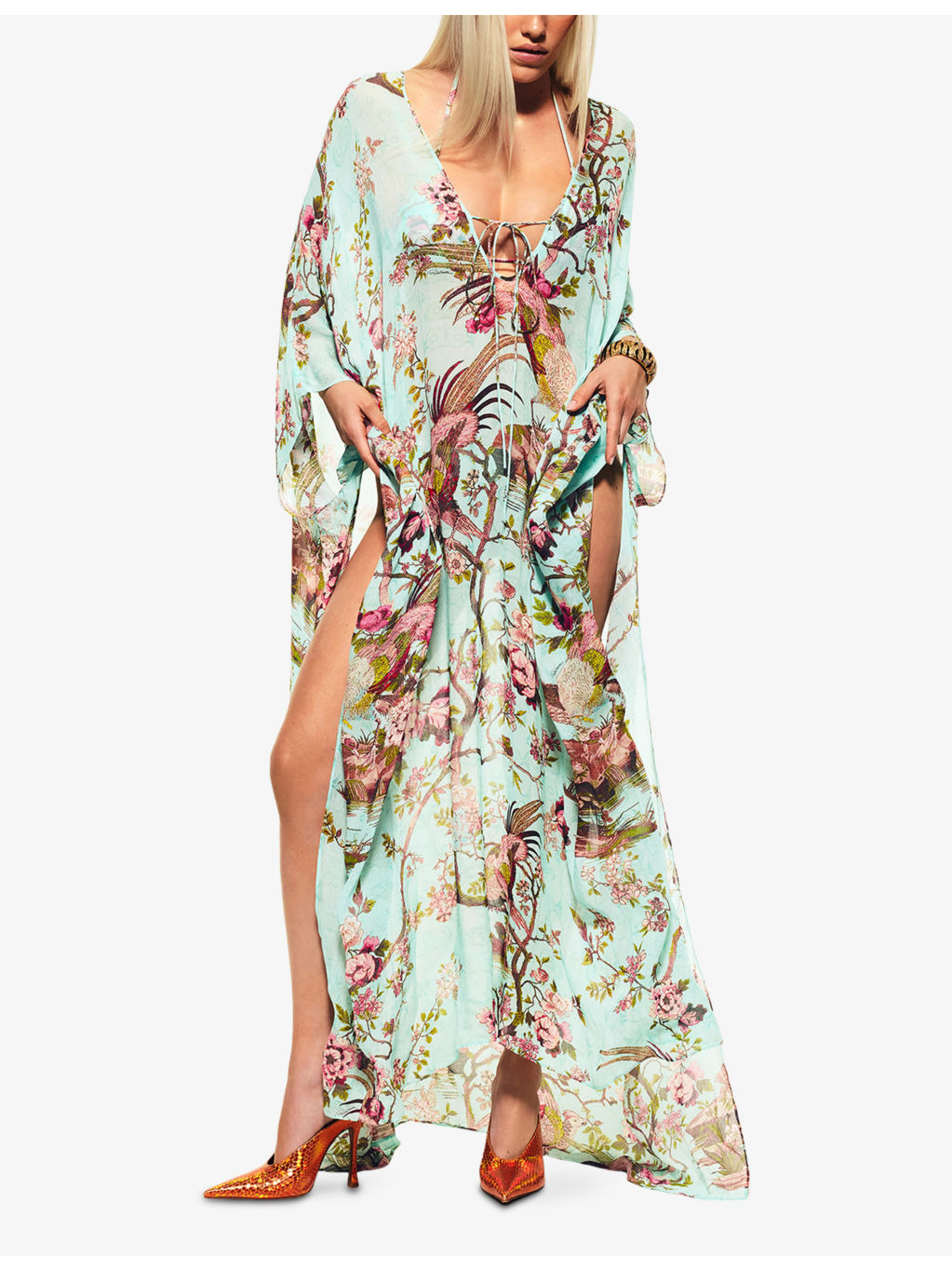 SKIMS x Cavalli Graphic-Print Stretch-Woven Kaftan - 3