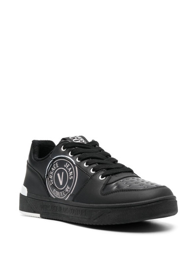 VERSACE JEANS COUTURE logo-embellished leather sneakers outlook