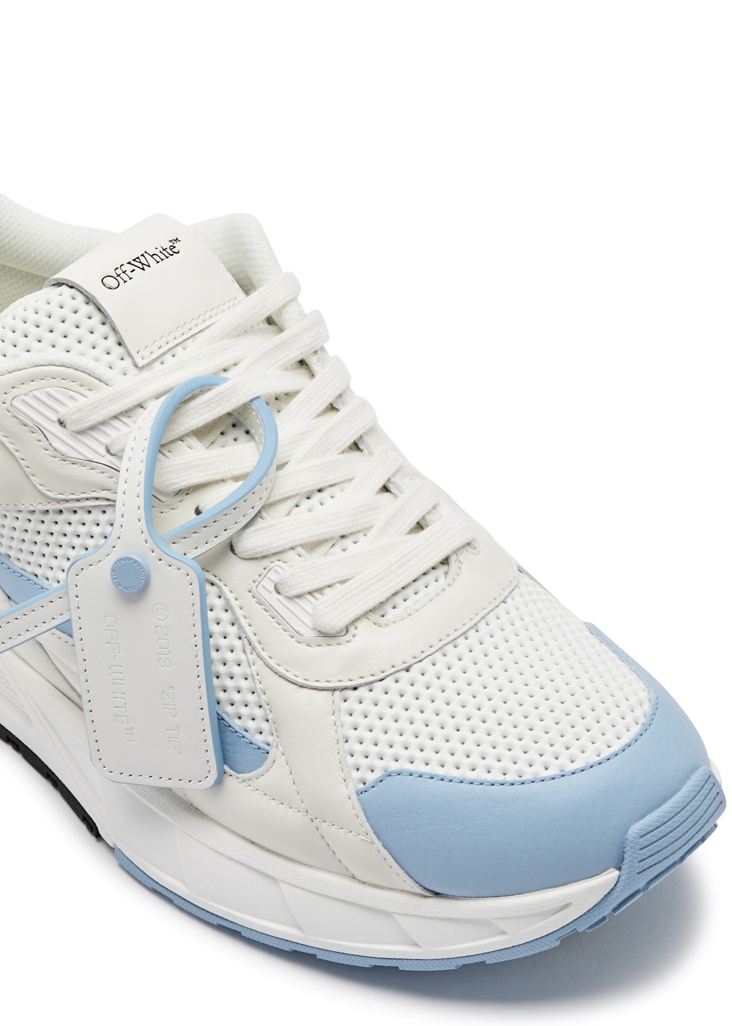 Kick Off panelled leather sneakers - 4