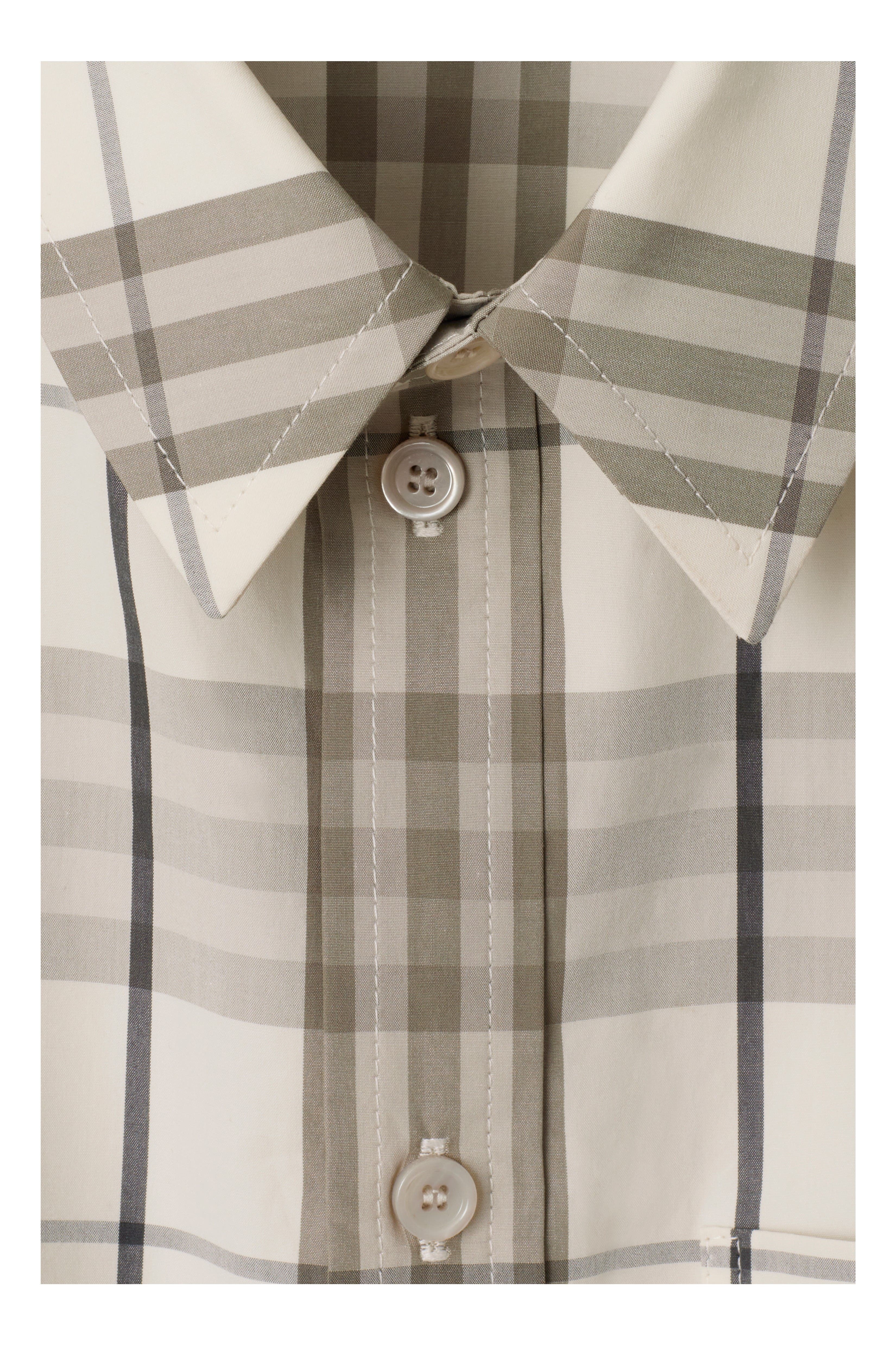burberry Cropped Check Cotton Shirt at Nordstrom - 5
