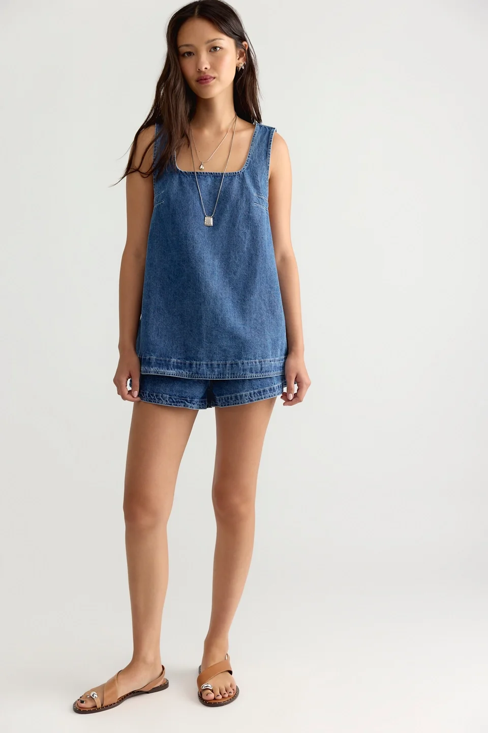 Down In The Valley Denim Short Set - 1