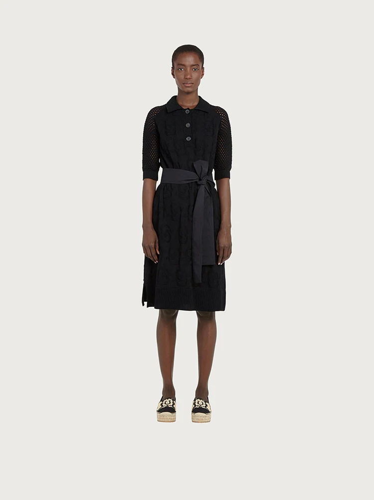 KNITTED COTTON DRESS - 2