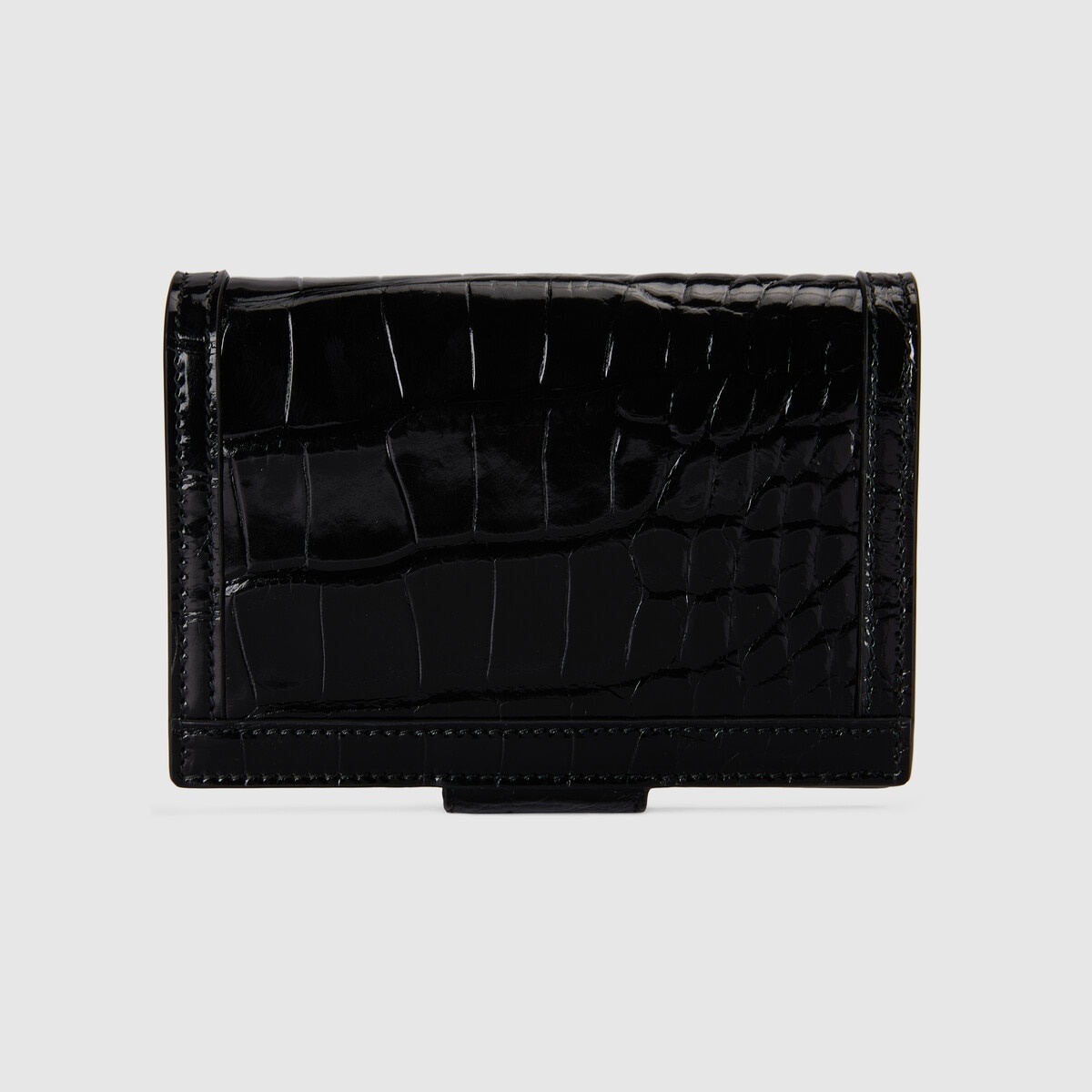 Crocodile passport case with Double G - 4