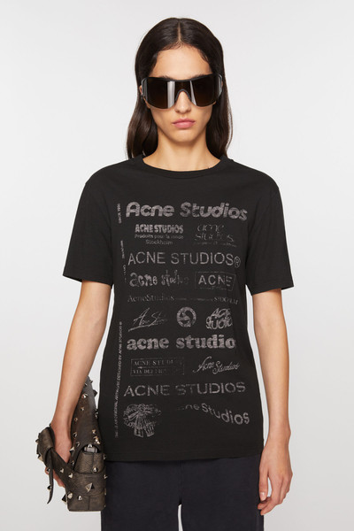 Acne Studios Logo t-shirt - Relaxed fit - Black outlook