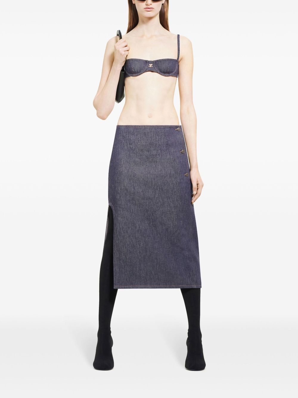 straight denim skirt - 2