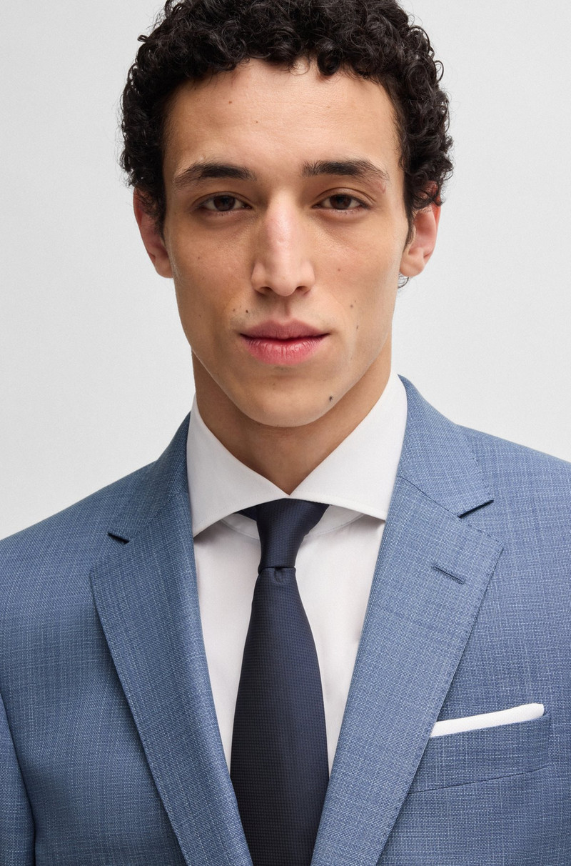 SLIM-FIT SUIT IN PATTERNED WOOL 4