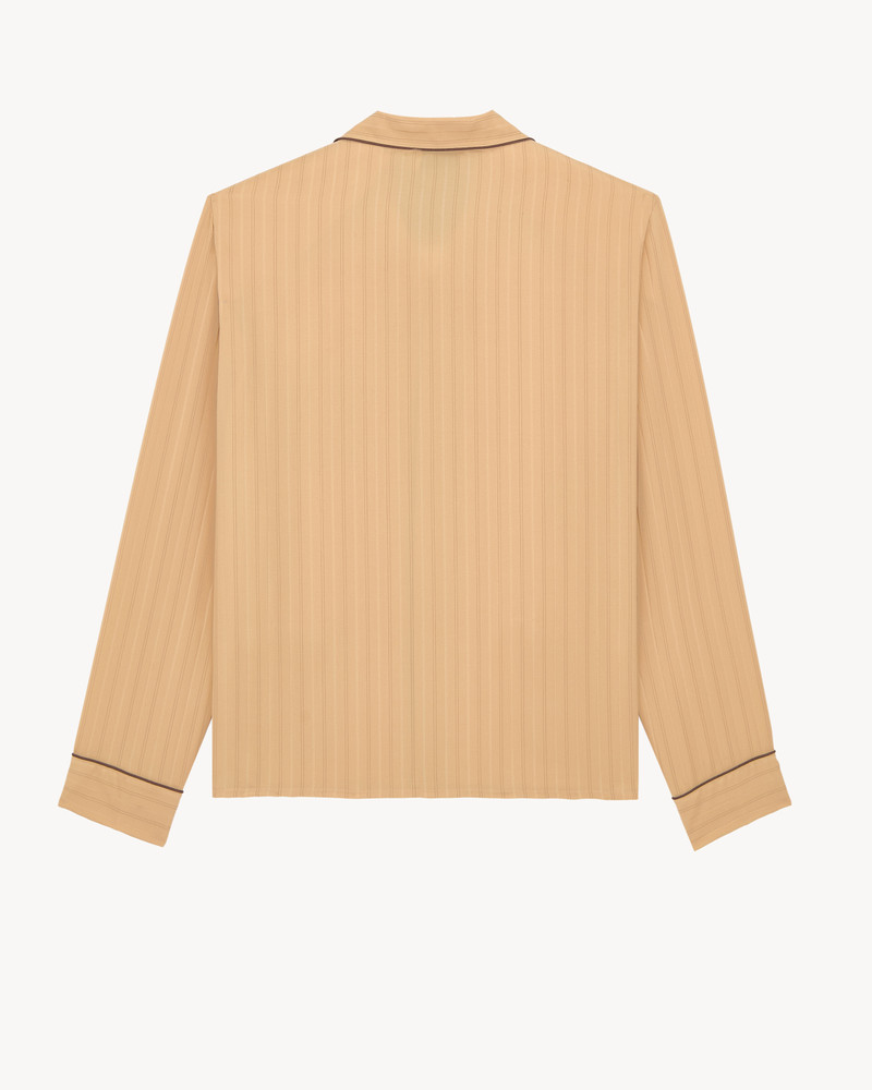 SAINT LAURENT PAJAMA TOP IN STRIPED SILK outlook