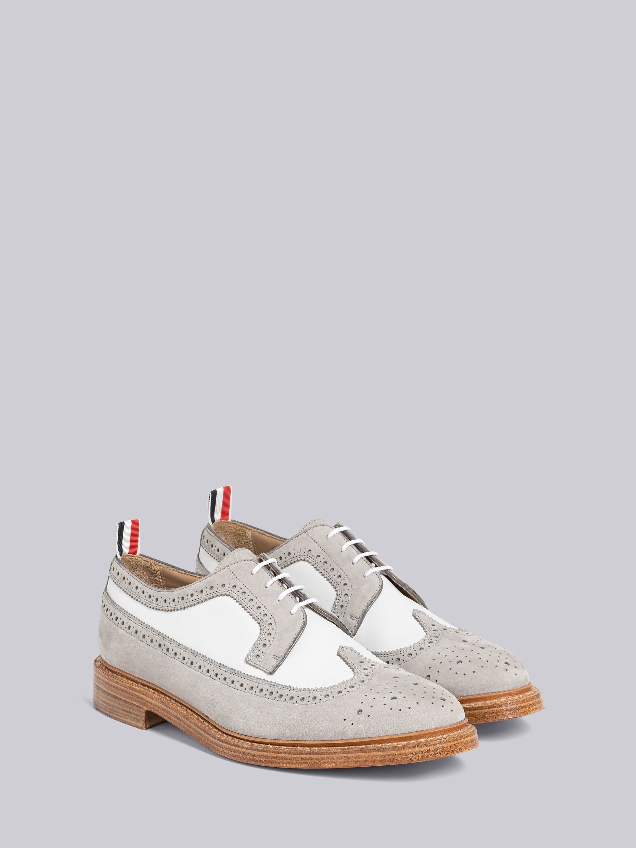 Pebble Grain Leather Longwing Spectator Brogue - 3