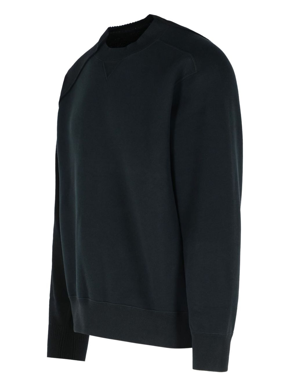 wool cotton panel sweatshirt - 3