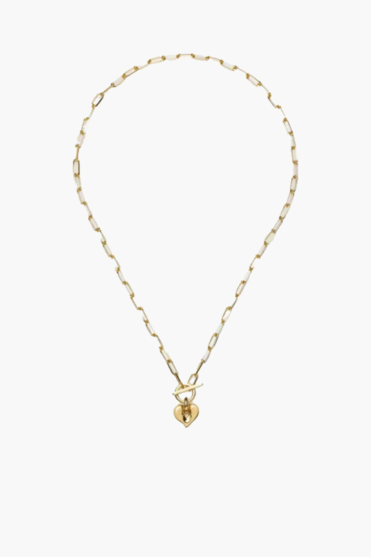 MOLTEN HEART T-BAR CHAIN NECKLACE - 1