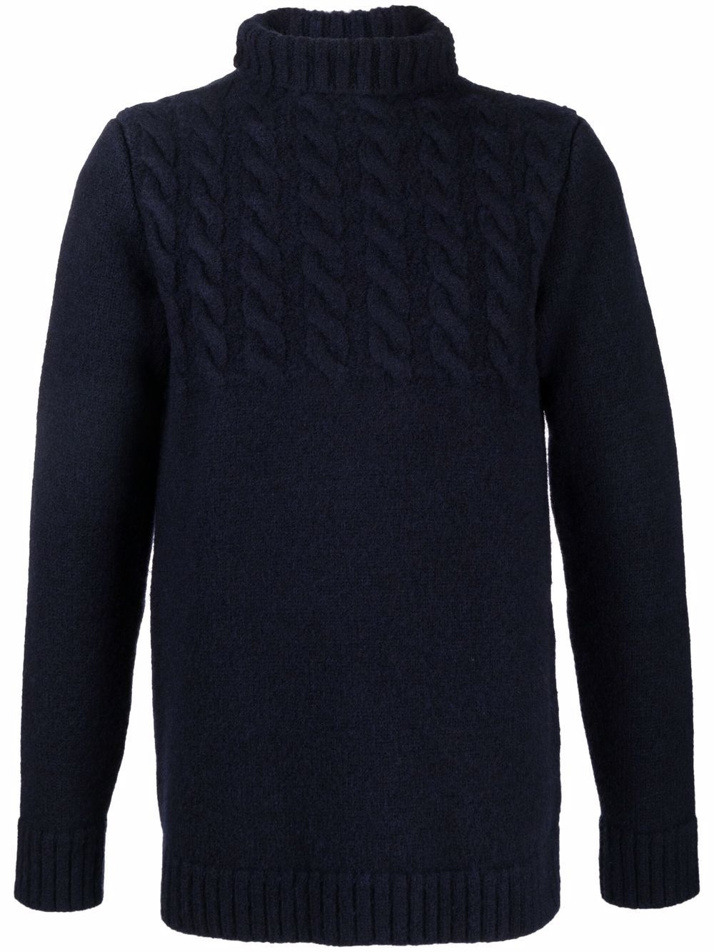 cable-knit wool jumper - 1