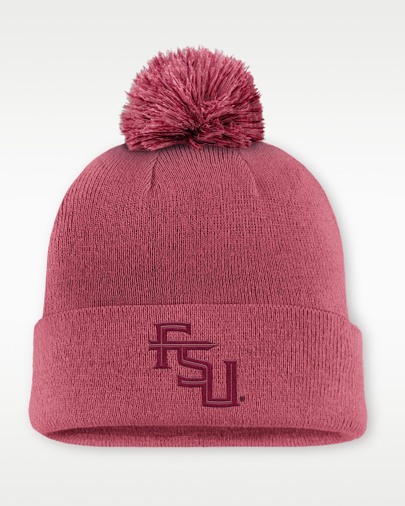 Florida State Primetime Campus Toned Men's Nike College Cuffed Pom Beanie 1
