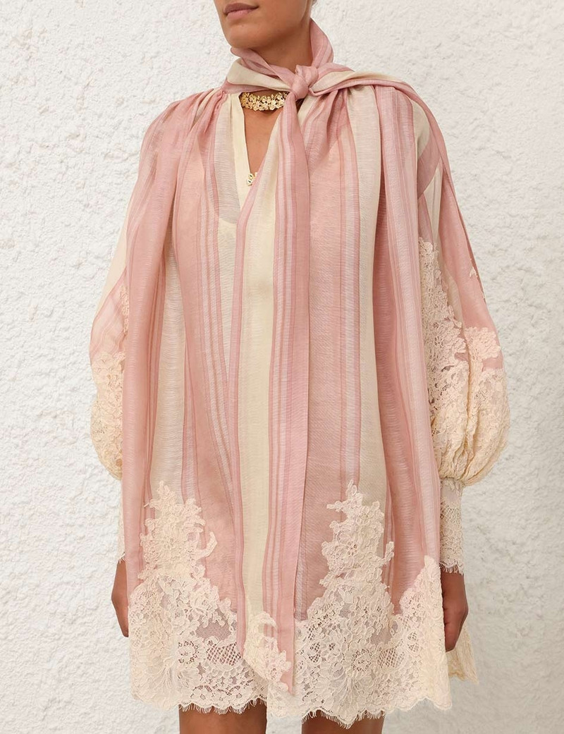 Zimmermann NATURA LACE EDGE TIE MINI - 8023DS241PCST | REVERSIBLE