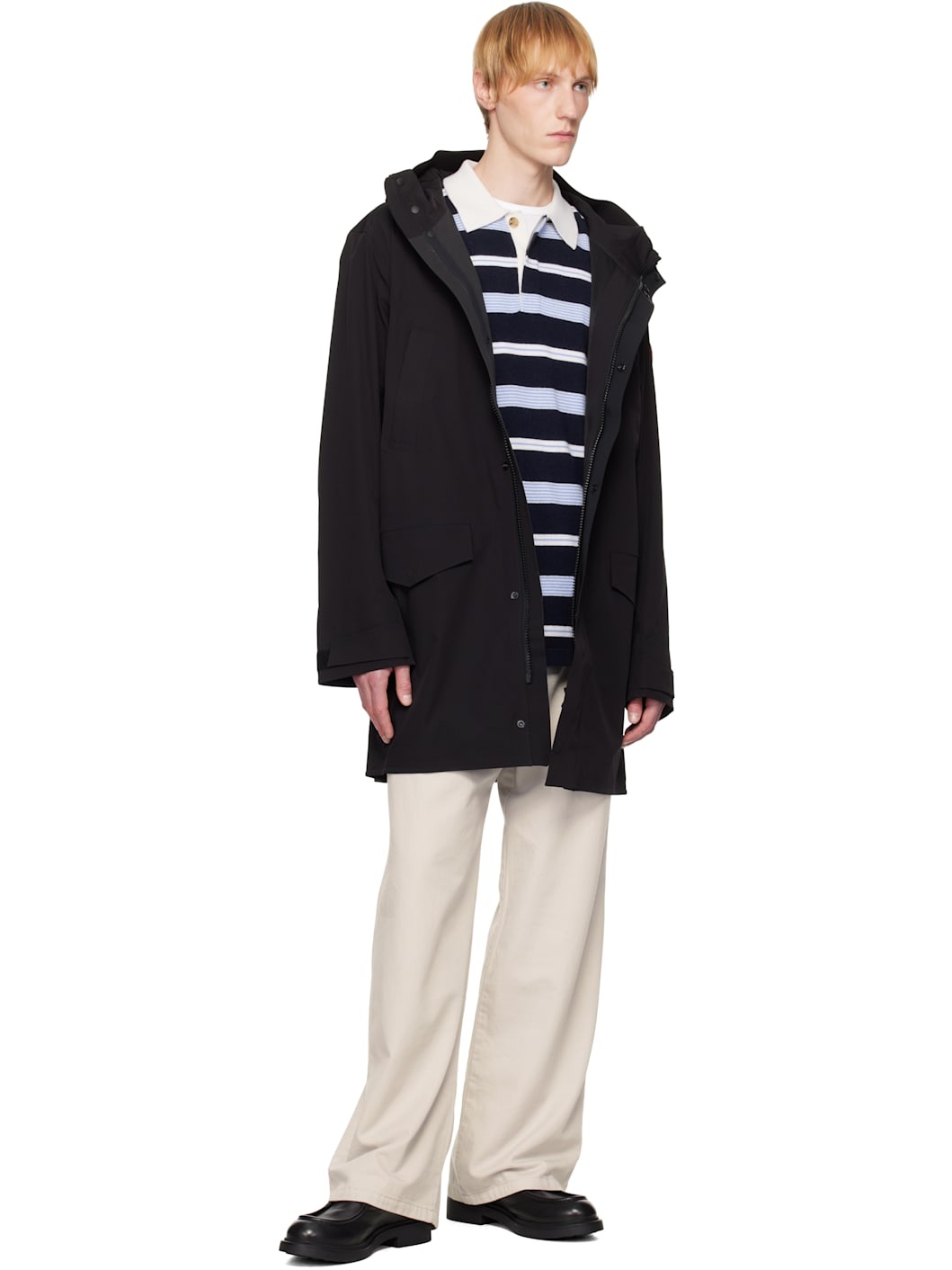 Black Barclay Rain Coat - 5
